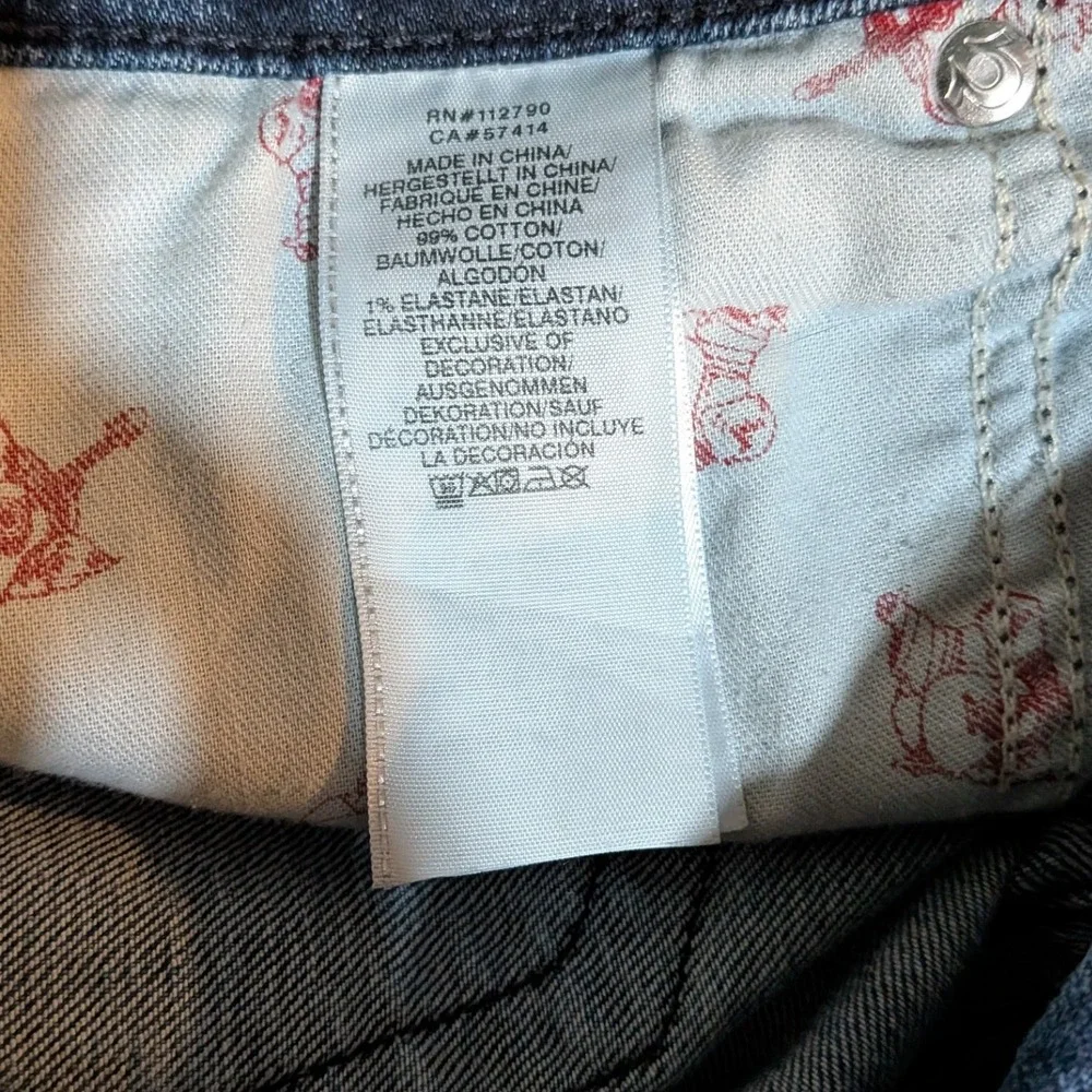 True Religion Men 35/33 Section Slim Fit Jeans Straight Leg‎ Med Blue Distressed